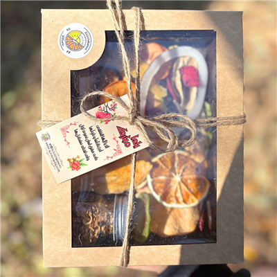  باکس هدیه با سینی چوبی 